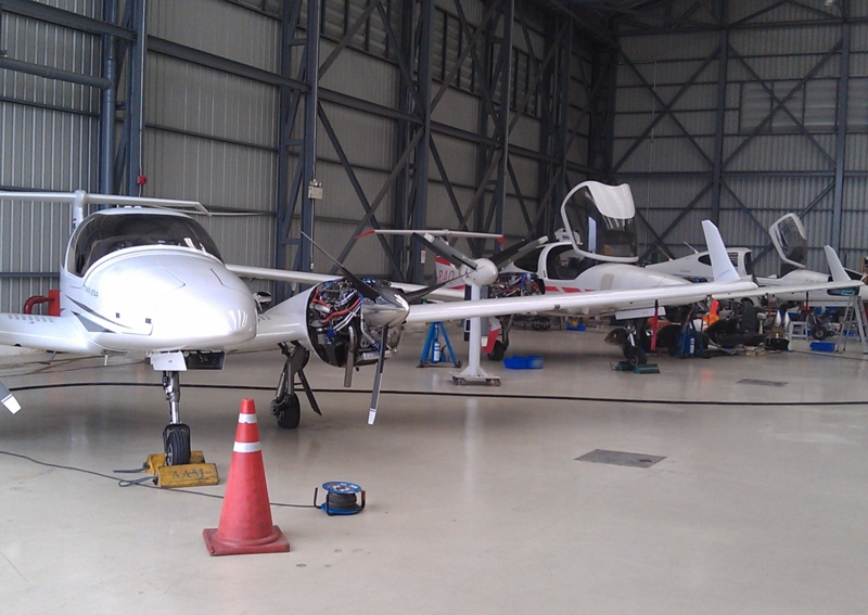 Planes in the AAS Hangar @ Don Muang International Airport